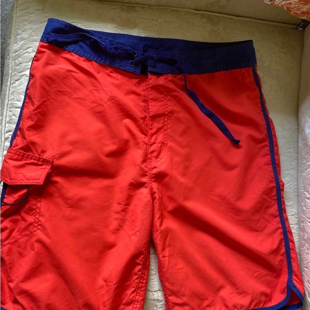 U.S. Apparel men Swim Trunks red size 34